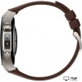 Умные часы Huawei Watch 5 46 мм (титановый, с коричневым силиконовым ремешком, международная версия)