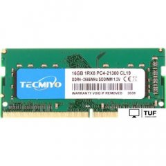 Оперативная память Tecmiyo 16ГБ DDR4 SODIMM 2666 МГц 16G1RPC4-21300S-G0