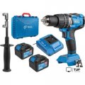 Ударная дрель-шуруповерт Bull SR 1805 (с 2-мя АКБ 6 Ah, кейс)