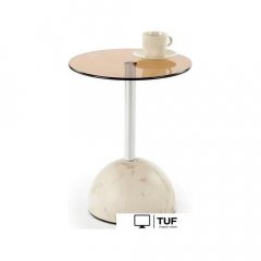 Журнальный столик Halmar Ariana (бежевый мрамор/коричневый)