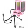 Проводной микрофон FIFINE A6V (розовый)