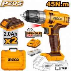 Дрель-шуруповерт Ingco CDLI200528 (с 2-мя АКБ, кейс)