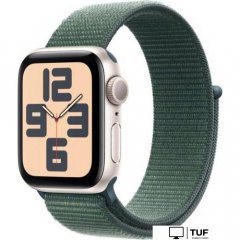 Умные часы Apple Watch SE 2 40 мм (алюминиевый корпус, звездный свет/зеленый, нейлоновый ремешок)