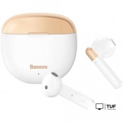 Наушники Baseus Encok W2 (белый/золотистый)