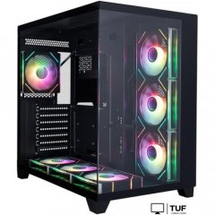 Корпус 1stPlayer MEGAVIEW MV8-TP ARGB MV8-TP-BK-6FC7R-1FC7-HUB2 (черный)