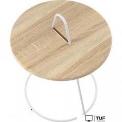 Журнальный столик Sheffilton SHT-CT36 (белый муар/дуб сонома)