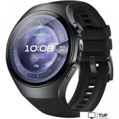 Умные часы Huawei Watch 5 46 мм (черный, с черным силиконовым ремешком, международная версия)