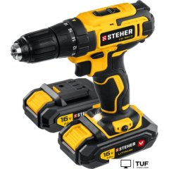 Дрель-шуруповерт Steher CD-160-2 (с 2-мя АКБ, кейс)