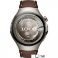 Умные часы Huawei Watch 5 46 мм (титановый, с коричневым силиконовым ремешком, международная версия)