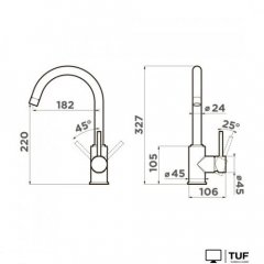 Смеситель Omoikiri Shinagawa-GR (графит)