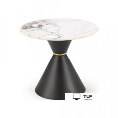 Журнальный столик Halmar Goretti S (белый мрамор/черный)