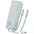 Внешний аккумулятор Baseus Comet Series Dual-Cable Digital Display Fast Charge Power Bank 30W 10000mAh (белый)