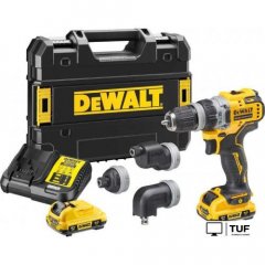Дрель-шуруповерт DeWalt DCD703L2T (с 2-мя АКБ, кейс, набор патронов)