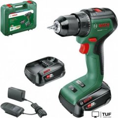 Дрель-шуруповерт Bosch UniversalDrill 18V-60 06039D7002 (с 2-мя АКБ 2 Ач, кейс)