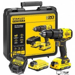 Дрель-шуруповерт Stanley SFMCD715D2K (с 2-мя АКБ, кейс)