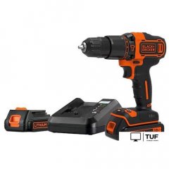 Ударная дрель-шуруповерт Black & Decker BDCHD18K1B2 (с 2-мя АКБ, кейс)