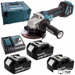 Угловая шлифмашина Makita DGA513RT3J (с 3-мя АКБ, кейс)