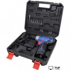 Дрель-шуруповерт RockForce BT-CD11-A1 12V (с 2-мя АКБ, кейс, набор оснастки)