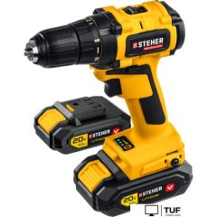 Дрель-шуруповерт Steher CDB-200-2 (с 2-мя АКБ, кейс)