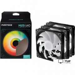 Комплект вентиляторов для корпуса Phanteks M25-140 D-RGB PH-F140M25_DRGB_PWM_BK01_3P