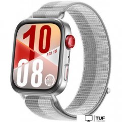 Умные часы Huawei Watch FIT 4 (серебристый, с серым нейлоновым ремешком, международная версия)