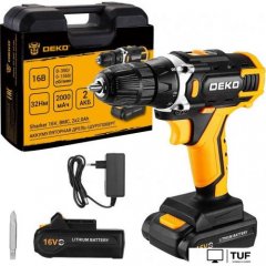 Дрель-шуруповерт Deko Sharker 16V 083-1108 (с 2-мя АКБ, кейс)