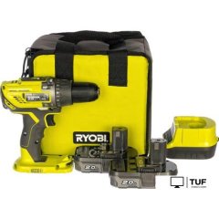 Дрель-шуруповерт Ryobi R18DD3-220S 5133003348 (с 2-мя АКБ 2 Ah, сумка)