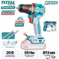 Дрель-шуруповерт Total TDLI205581 (без АКБ)