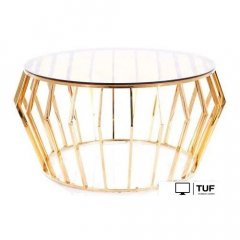 Журнальный столик Signal Ariana A (дымчатый янтарь/золотой)