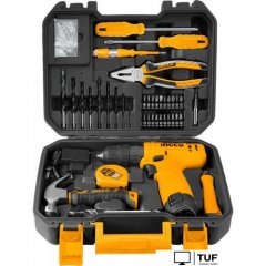 Дрель-шуруповерт Ingco Standard HKTHP10811 (с 1-им АКБ, кейс, набор оснастки)