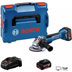 Угловая шлифмашина Bosch GWS 18V-10 P Professional 06019J4101 (с 2-мя АКБ, кейс)