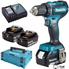 Дрель-шуруповерт Makita DDF485RF3J (с 3-мя АКБ, кейс)