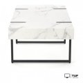 Журнальный столик Halmar Blanca 110x60x43 (белый мрамор/черный)