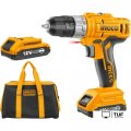 Дрель-шуруповерт Ingco Standard CDLI1222 (с 2-мя АКБ, сумка)