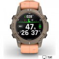 Умные часы Garmin Descent G2 (коричневый/розовый)
