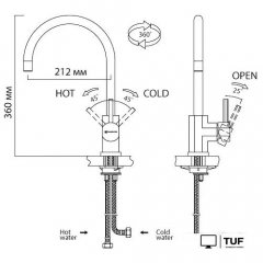 Смеситель Omoikiri Wakayama - PVD-GM 4994290