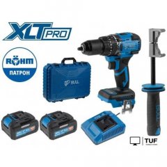 Ударная дрель-шуруповерт Bull SR 1806 R-series Xcase XLTpro 2329059 (с 2-мя АКБ, кейс)