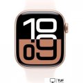 Умные часы Apple Watch Series 10 42 мм (алюминиевый корпус, розовое золото/легкие румяна, спортивный силиконовый ремешок S/M)