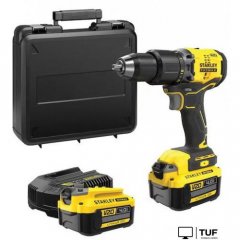 Ударная дрель-шуруповерт Stanley SFMCD715M2K (с 2-мя АКБ, кейс)