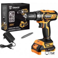 Дрель-шуруповерт Deko GCD20DU3 063-4144 (с 1-им АКБ, без кейса)