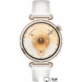 Умные часы Huawei Watch GT 6 41 мм (золотистый, с белым кожаным ремешком, международная версия)