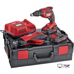 Шуруповерт для гипсокартона FLEX DW 45 18.0-EC M/2.5 Set 466824 (с 2-мя АКБ 2.5 Ач, кейс, насадка автоподачи)