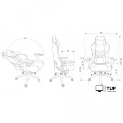 Игровое (геймерское) кресло CACTUS CS-CHR-0112BL (черный)