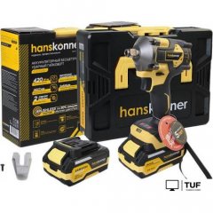 Гайковерт Hanskonner HCD20420BLC (с 1-им АКБ, кейс)