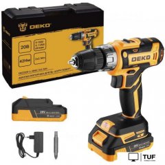 Дрель-шуруповерт Deko DKCD20-Li 085-1123 (с 2-мя АКБ, кейс)