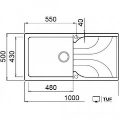 Кухонная мойка Elleci Ego 480 Bianco Antico G62