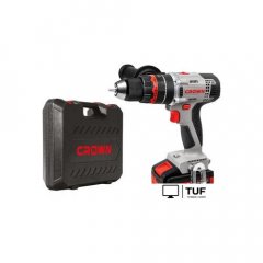Ударная дрель-шуруповерт Crown CT21075HMX-4 BMC (с 2-мя АКБ, кейс)