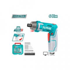 Электроотвертка Total TSDLI08025 (с 1-им АКБ, кейс)