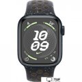 Умные часы Apple Watch Nike Series 9 41 мм (алюминиевый корпус, полуночный/полуночный, спортивный силиконовый ремешок S/M)