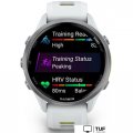 Умные часы Garmin Forerunner 970 47 мм (белый/зеленый)